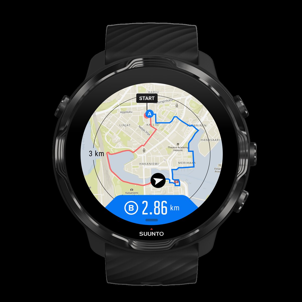 Relógio Desportivo com GPS 7 Preto-11