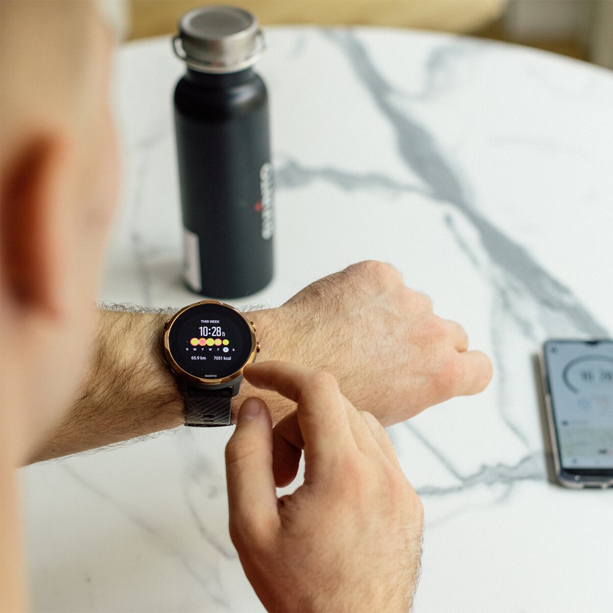 Smartwatch desportivo 7 Cinzento / Dourado-24