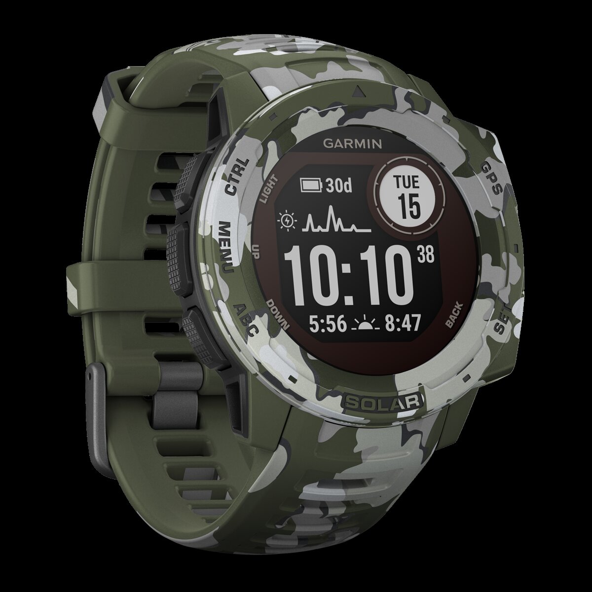 Relógio GPS Instinct Solar Camo Edition Camuflagem-4