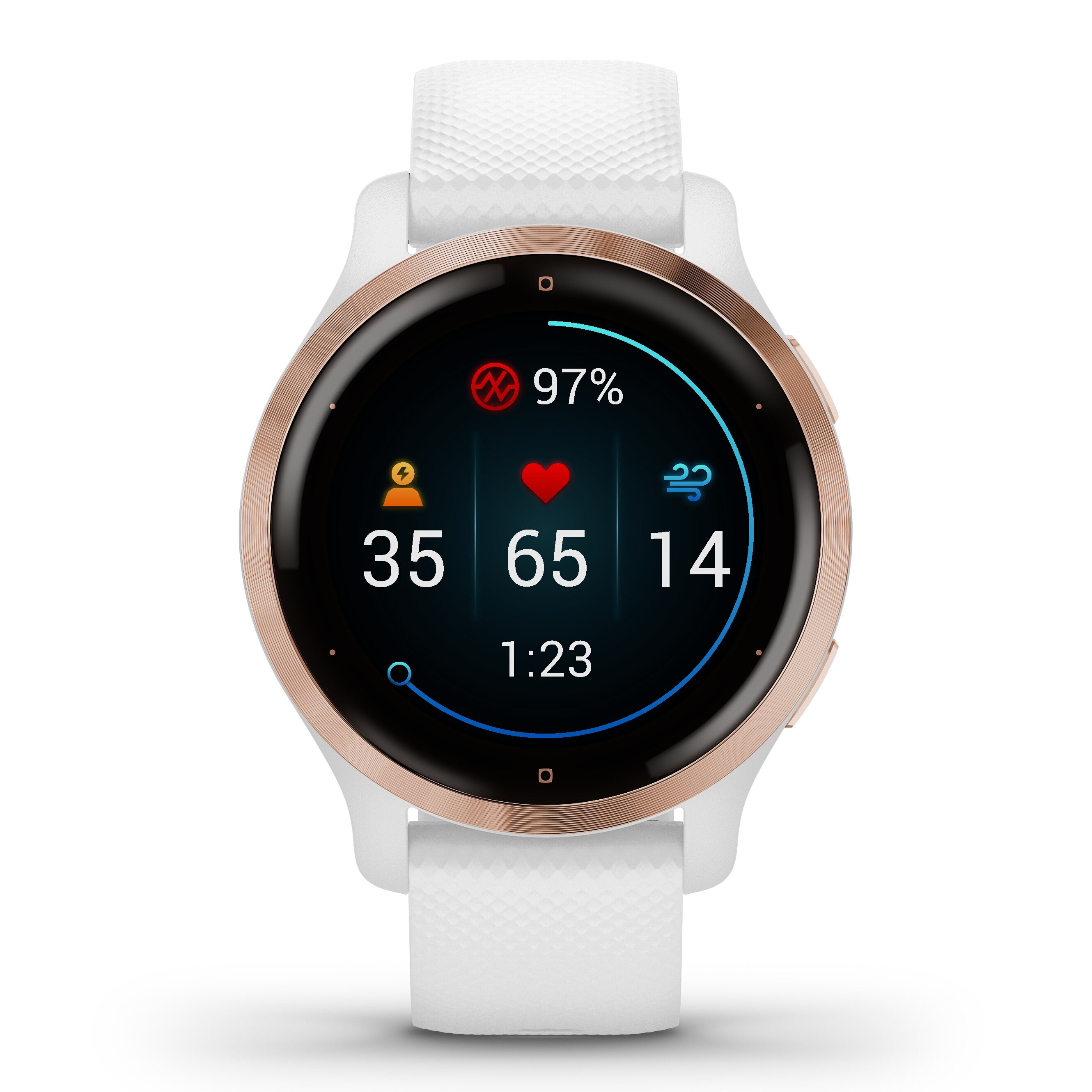 Relógio smartwatch Venu 2S Branco / Dourado-6