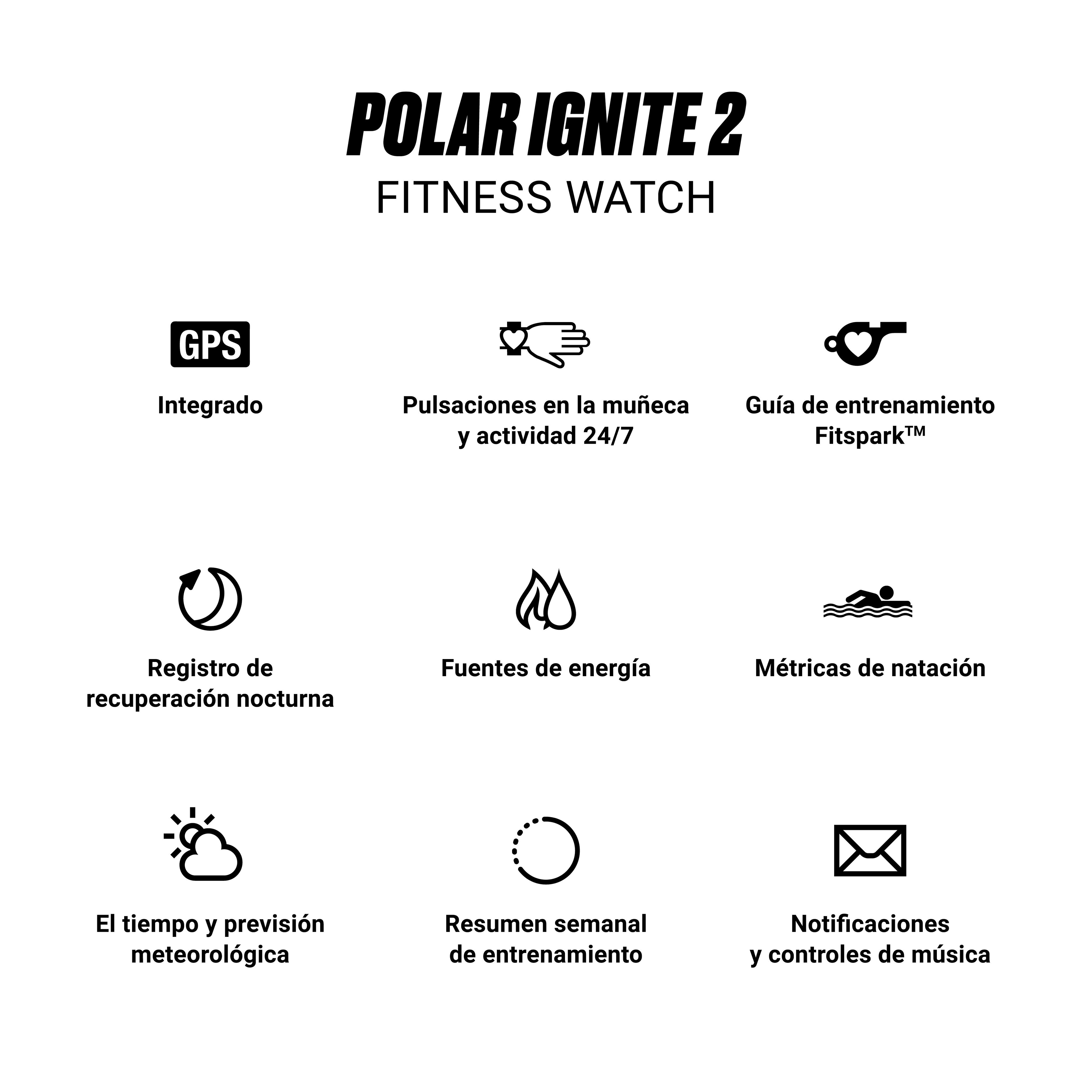 Relógio smartwatch Ignite 2 Tamanho S-L Preto-11