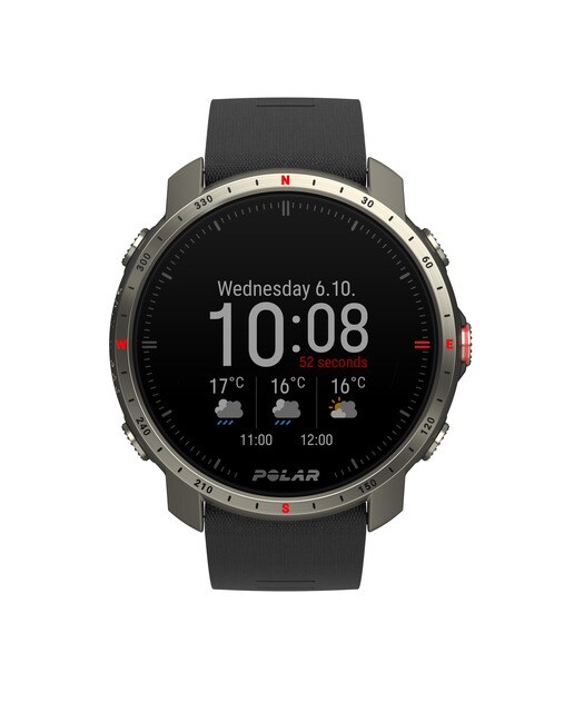 Relógio smartwatch Polar Grit X Pro Zafiro Titan Tamanho M-L Polar Preto/Titânio-3