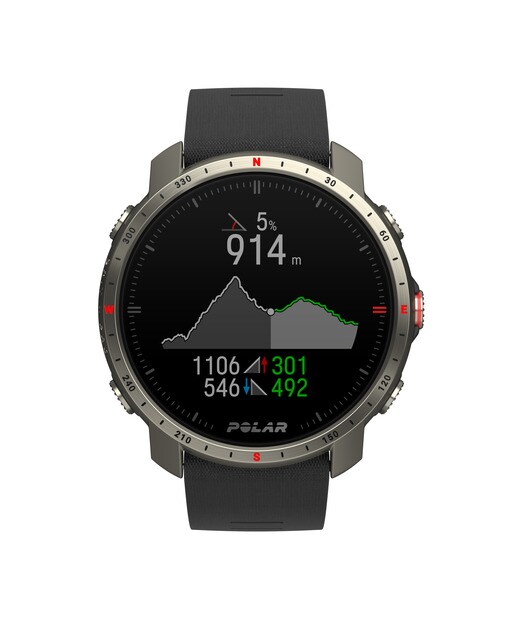 Relógio smartwatch Polar Grit X Pro Zafiro Titan Tamanho M-L Polar Preto/Titânio-4