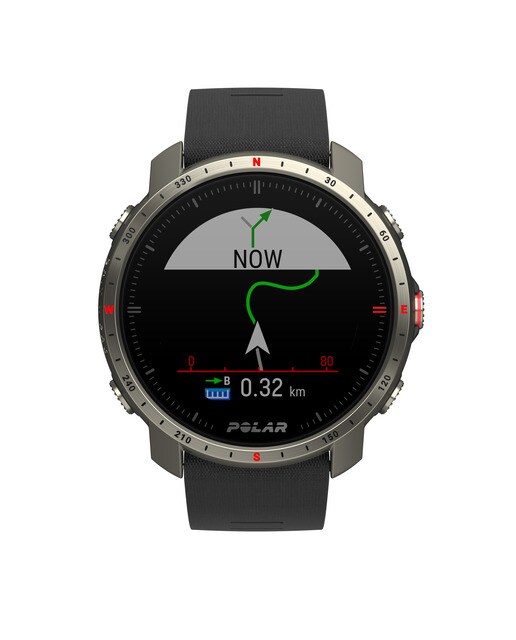 Relógio smartwatch Polar Grit X Pro Zafiro Titan Tamanho M-L Polar Preto/Titânio-5
