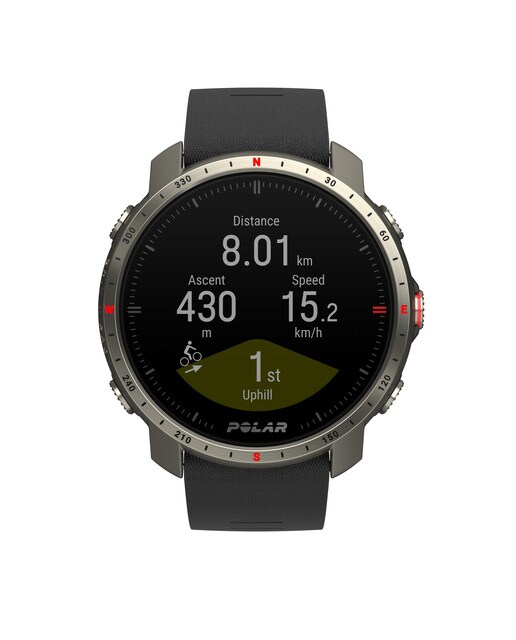 Relógio smartwatch Polar Grit X Pro Zafiro Titan Tamanho M-L Polar Preto/Titânio-8