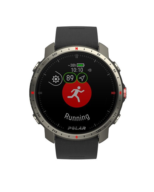 Relógio smartwatch Polar Grit X Pro Zafiro Titan Tamanho M-L Polar Preto/Titânio-9