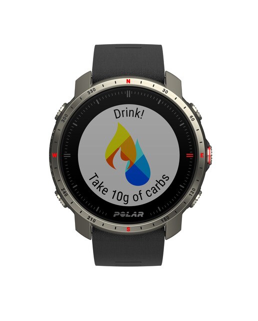 Relógio smartwatch Polar Grit X Pro Zafiro Titan Tamanho M-L Polar Preto/Titânio-10