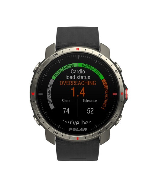 Relógio smartwatch Polar Grit X Pro Zafiro Titan Tamanho M-L Polar Preto/Titânio-11