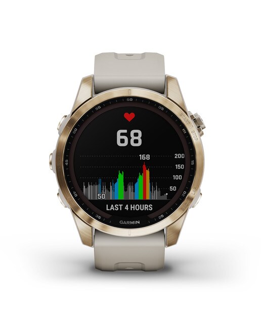 Relógio Smartwatch Fenix 7S Sapphire Solar Branco / Dourado-4
