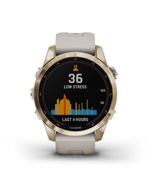 Relógio Smartwatch Fenix 7S Sapphire Solar Branco / Dourado-7