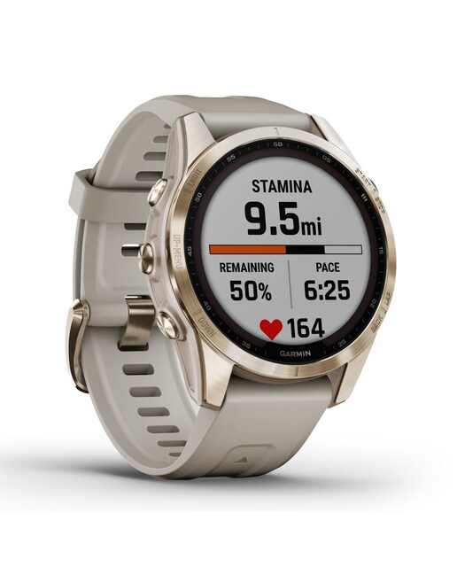 Relógio Smartwatch Fenix 7S Sapphire Solar Branco / Dourado-11