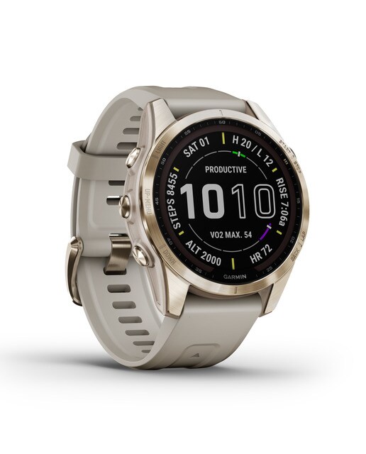 Relógio Smartwatch Fenix 7S Sapphire Solar Branco / Dourado-12