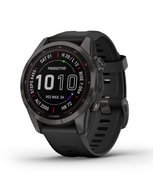 Relógio Smartwatch Fenix 7S Sapphire Solar Preto / Cinzento-2
