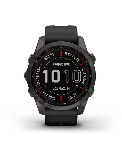 Relógio Smartwatch Fenix 7S Sapphire Solar Preto / Cinzento-10