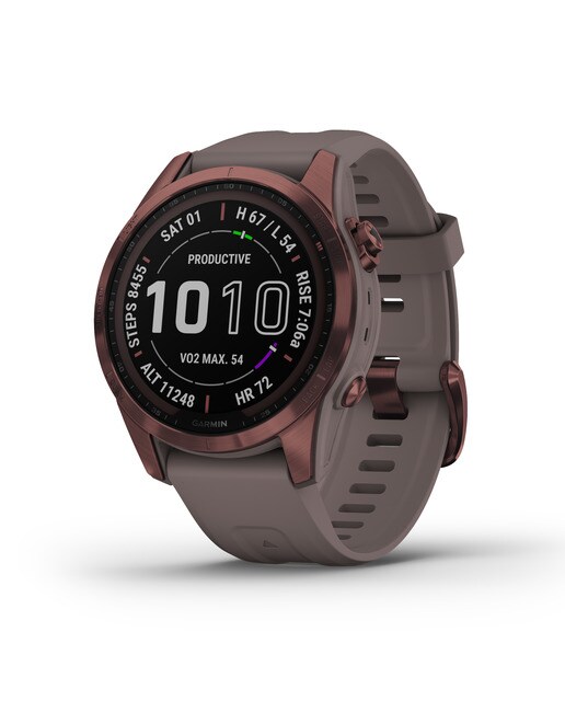 Relógio Smartwatch Fenix 7S Sapphire Solar Castanho-2