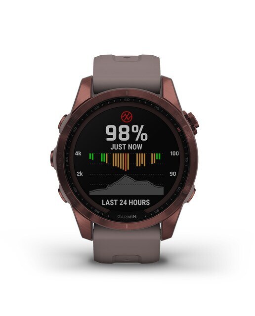 Relógio Smartwatch Fenix 7S Sapphire Solar Castanho-5