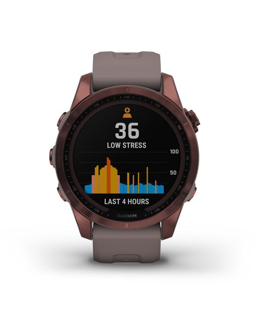Relógio Smartwatch Fenix 7S Sapphire Solar Castanho-7