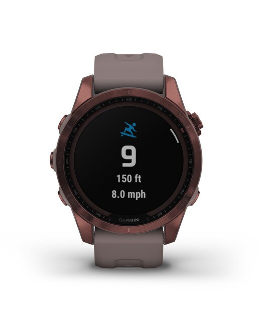 Relógio Smartwatch Fenix 7S Sapphire Solar Castanho-8