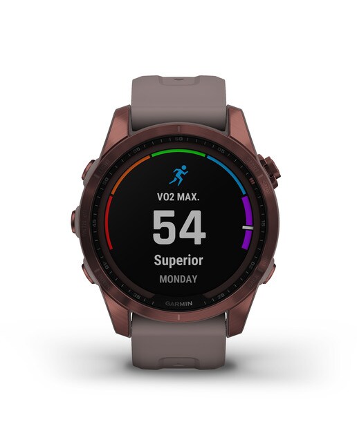 Relógio Smartwatch Fenix 7S Sapphire Solar Castanho-9