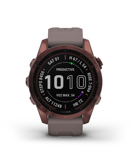 Relógio Smartwatch Fenix 7S Sapphire Solar Castanho-10