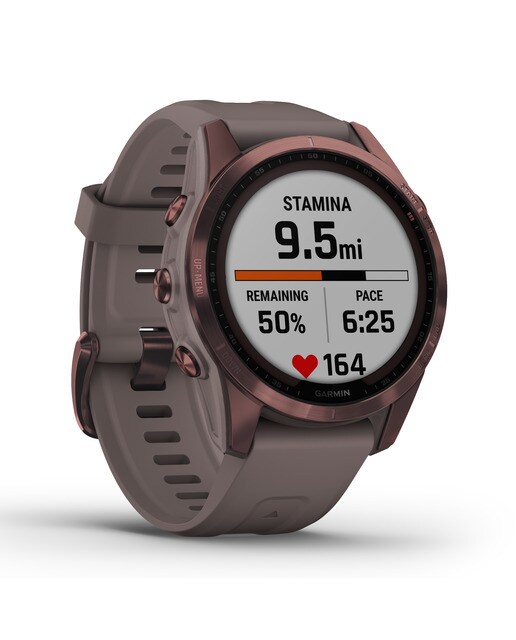 Relógio Smartwatch Fenix 7S Sapphire Solar Castanho-11