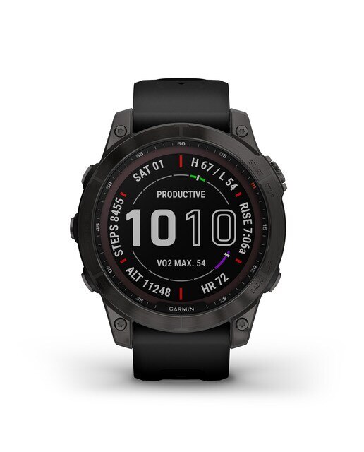 Relógio Smartwatch Fenix 7 Sapphire Solar Preto / Cinzento-8