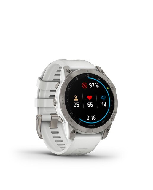 Relógio smartwatch Epix 2 Sapphire Garmin Branco-9