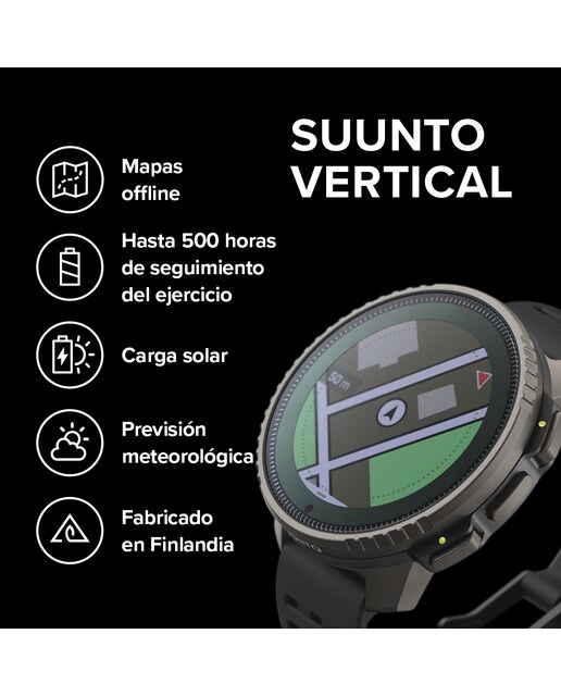 Relógio GPS Vertical Titanium Solar Preto-10