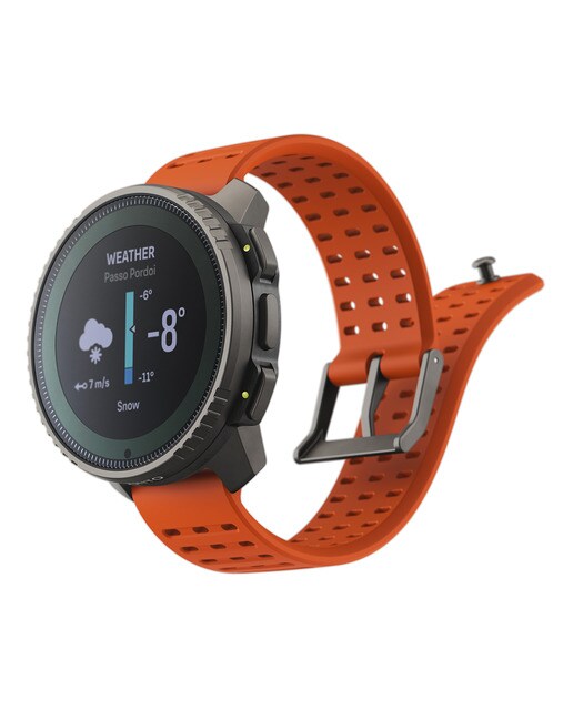 Relógio GPS Vertical Titanium Solar Laranja-3