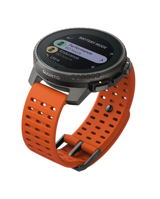 Relógio GPS Vertical Titanium Solar Laranja-5