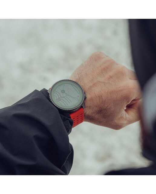 Relógio GPS Vertical Titanium Solar Laranja-6