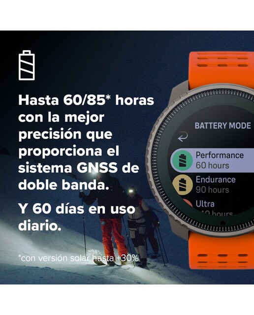 Relógio GPS Vertical Titanium Solar Laranja-9