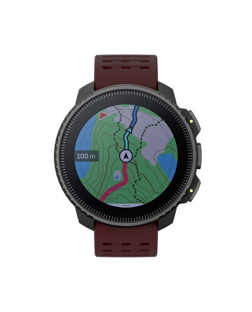 Relógio GPS Vertical Bordeaux/Preto-2