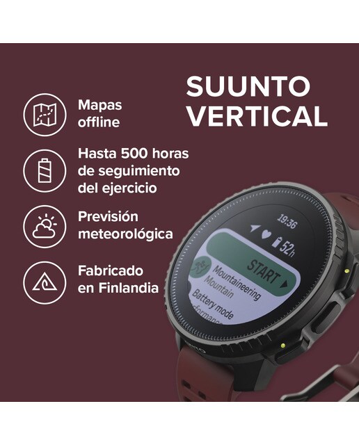 Relógio GPS Vertical Bordeaux/Preto-10