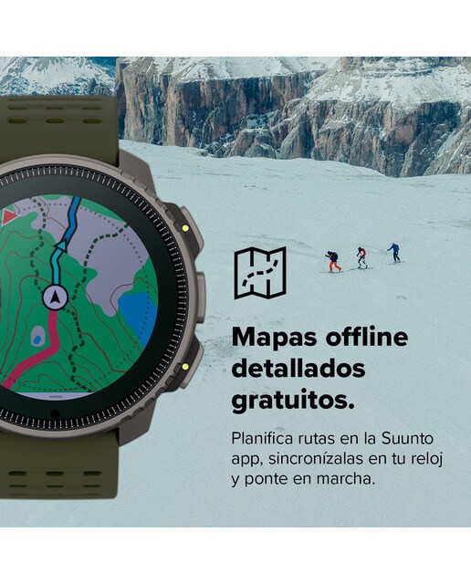 Relógio GPS Vertical Titanium Solar Verde-9
