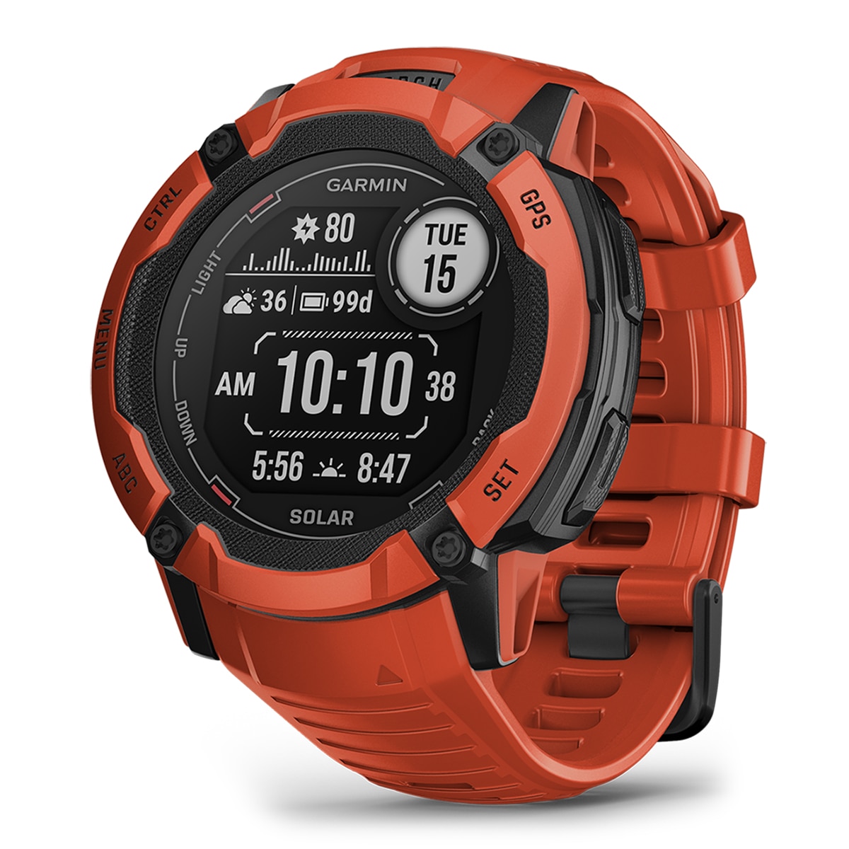 Relógio Smartwatch Instinct 2X Solar Vermelho-1