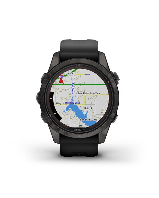 Relógio Smartwatch Fenix 7S Pro Safira Solar Cinzento / Preto-7