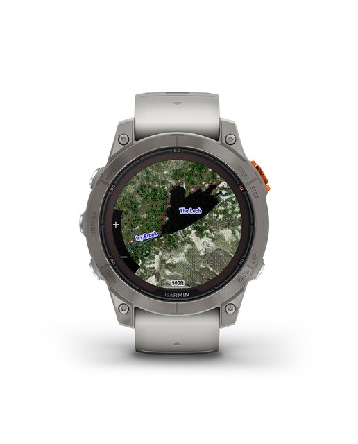 Relógio Smartwatch Fenix 7 Pro Safira Solar Cinzento / Laranja-9