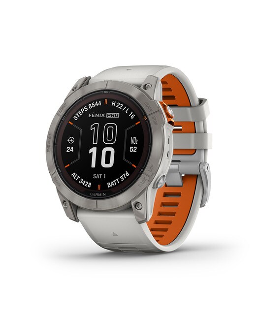 Relógio Smartwatch Fenix 7X Pro Safira Solar Cinzento / Laranja-1