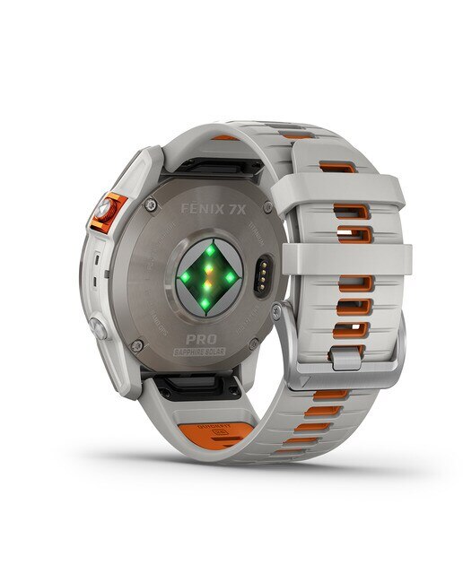 Relógio Smartwatch Fenix 7X Pro Safira Solar Cinzento / Laranja-2