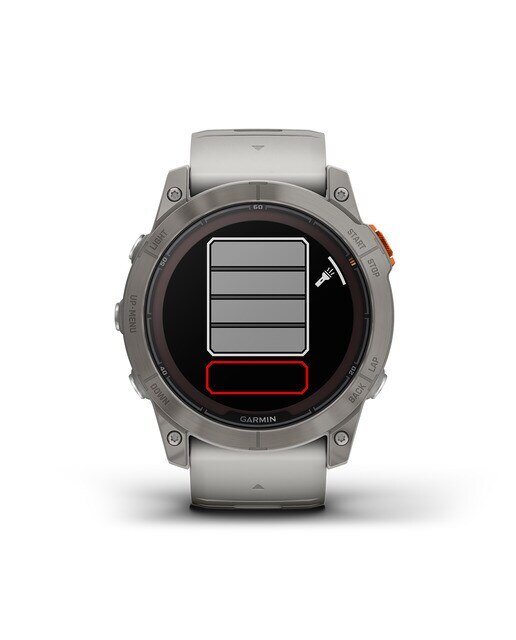 Relógio Smartwatch Fenix 7X Pro Safira Solar Cinzento / Laranja-7