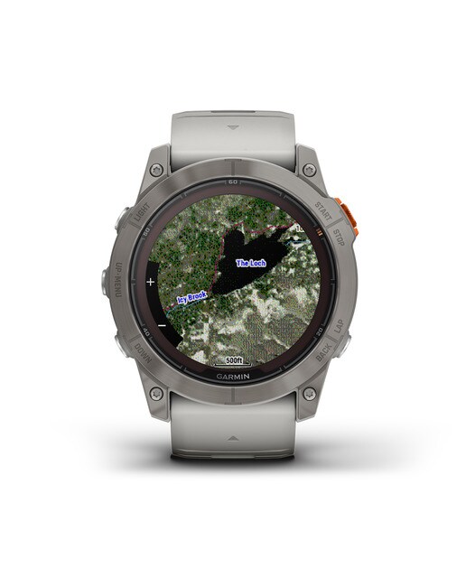 Relógio Smartwatch Fenix 7X Pro Safira Solar Cinzento / Laranja-10