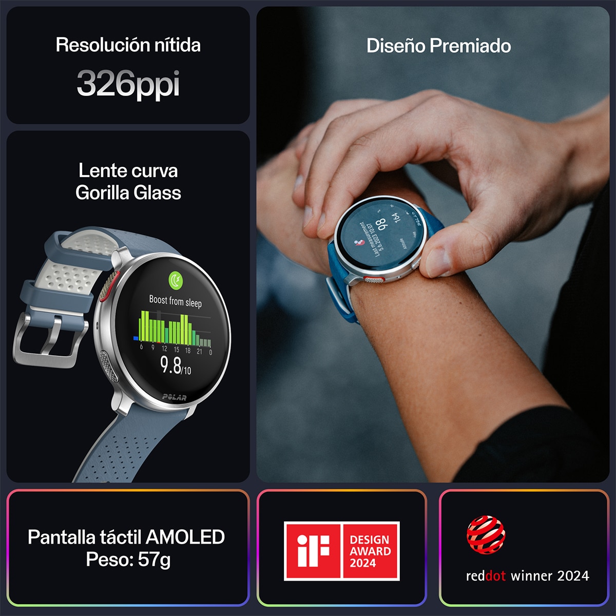 Relógio Smartwatch Vantage V3 Azul / Cinzento-4