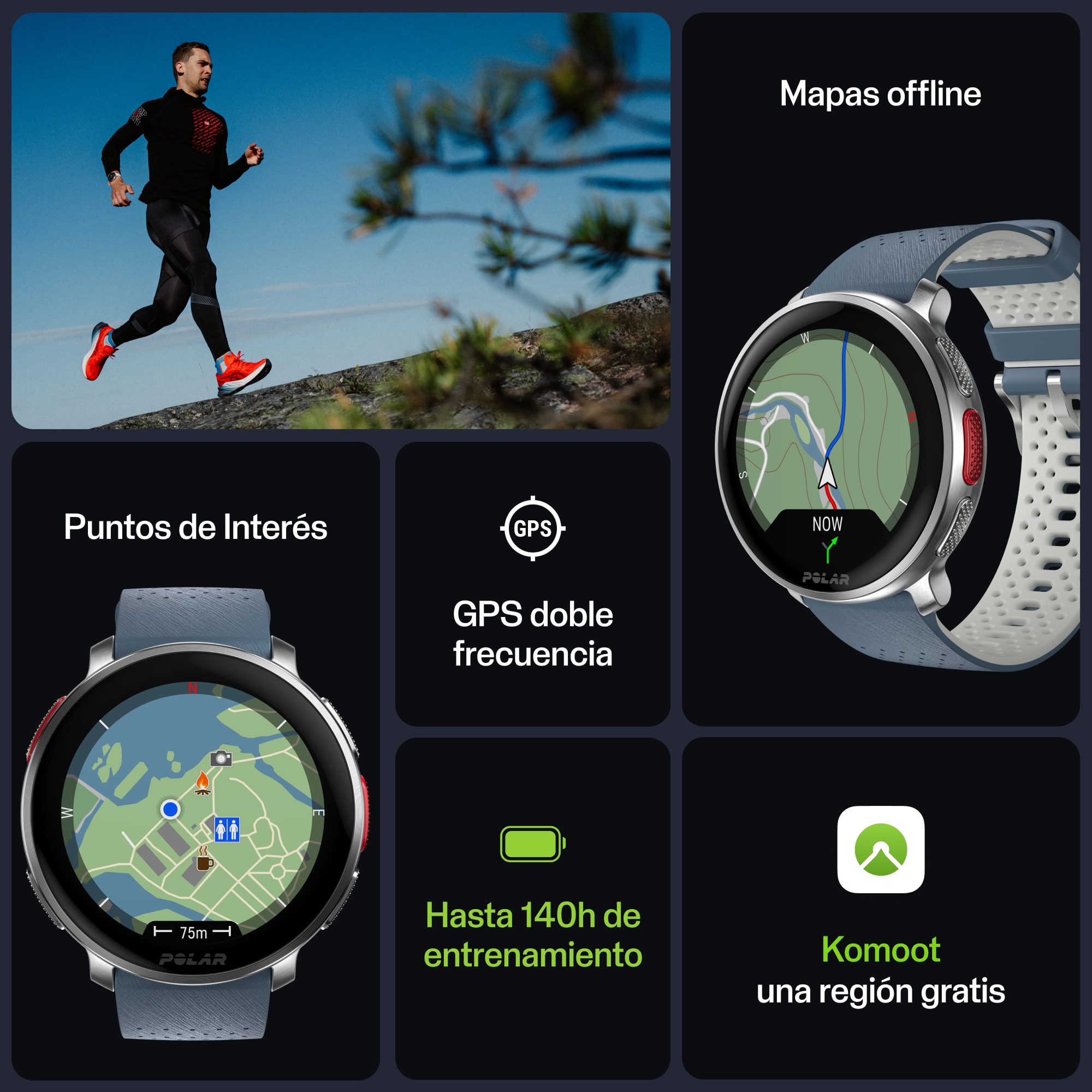 Relógio Smartwatch Vantage V3 Azul / Cinzento-5