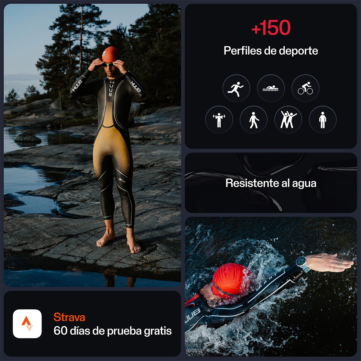 Relógio Smartwatch Vantage V3 Cinzento / Laranja-6