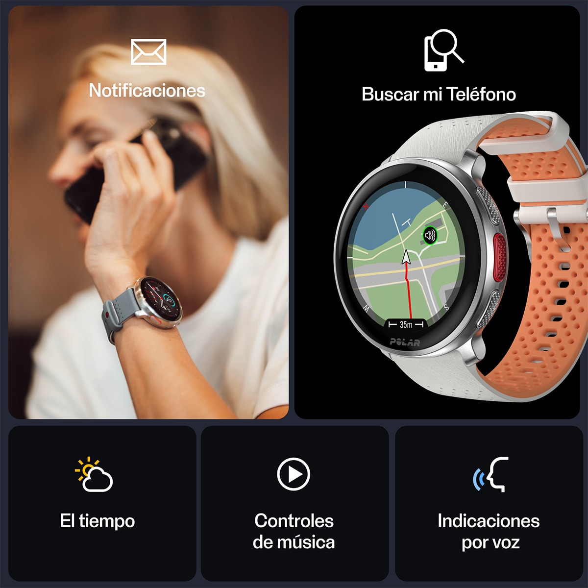 Relógio Smartwatch Vantage V3 Cinzento / Laranja-7
