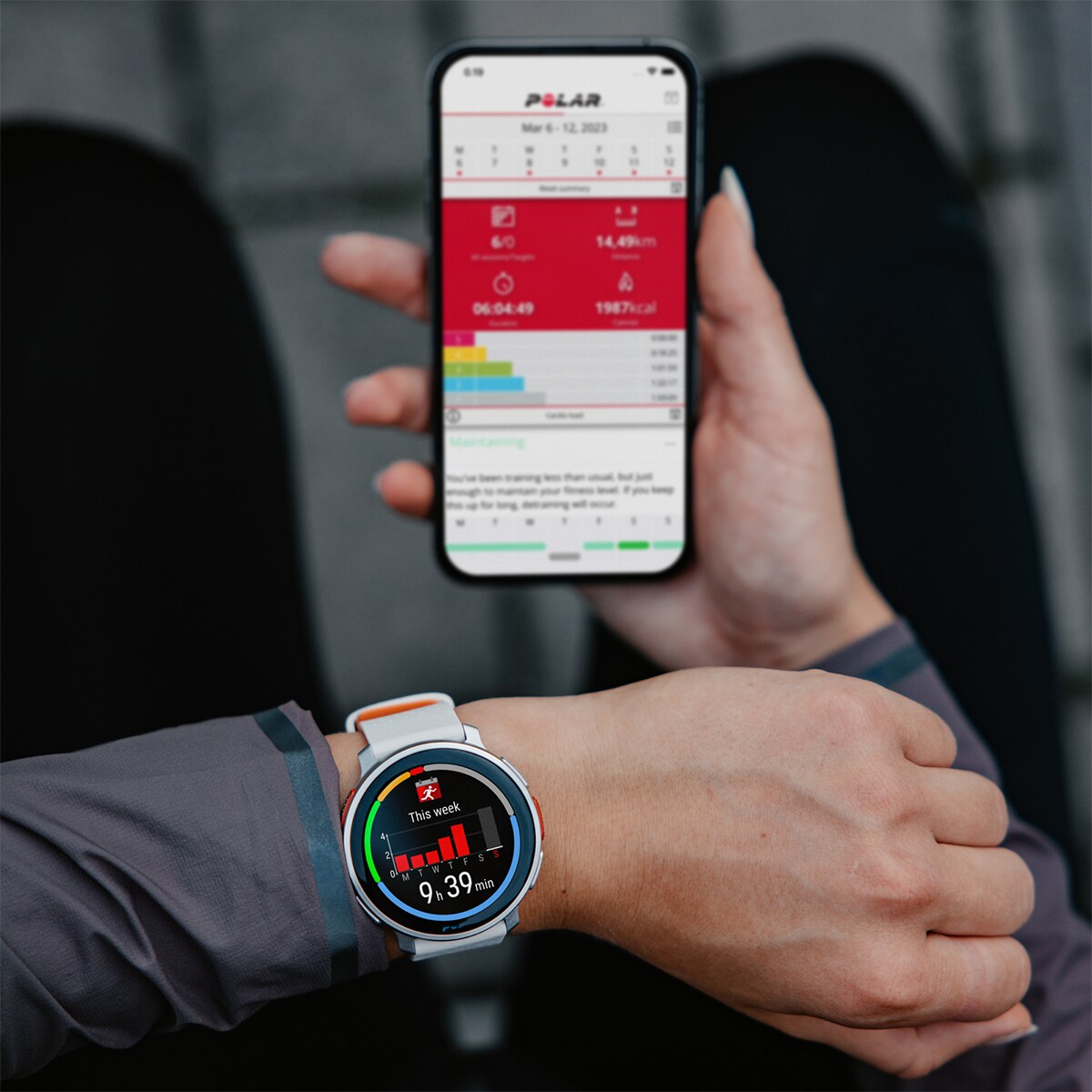 Relógio Smartwatch Vantage V3 Cinzento / Laranja-20