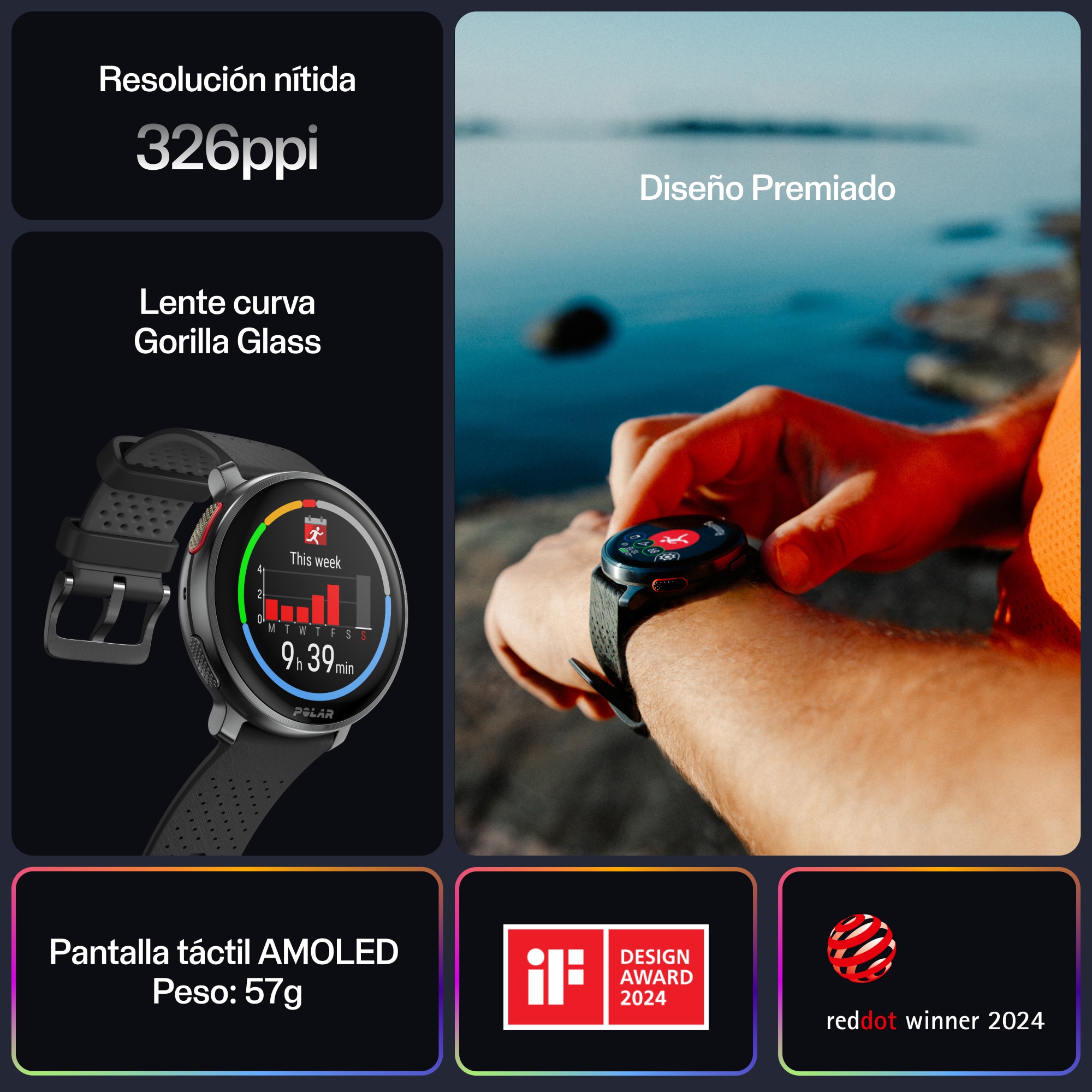 Relógio Smartwatch Vantage V3 H10 Preto / Cinzento-4