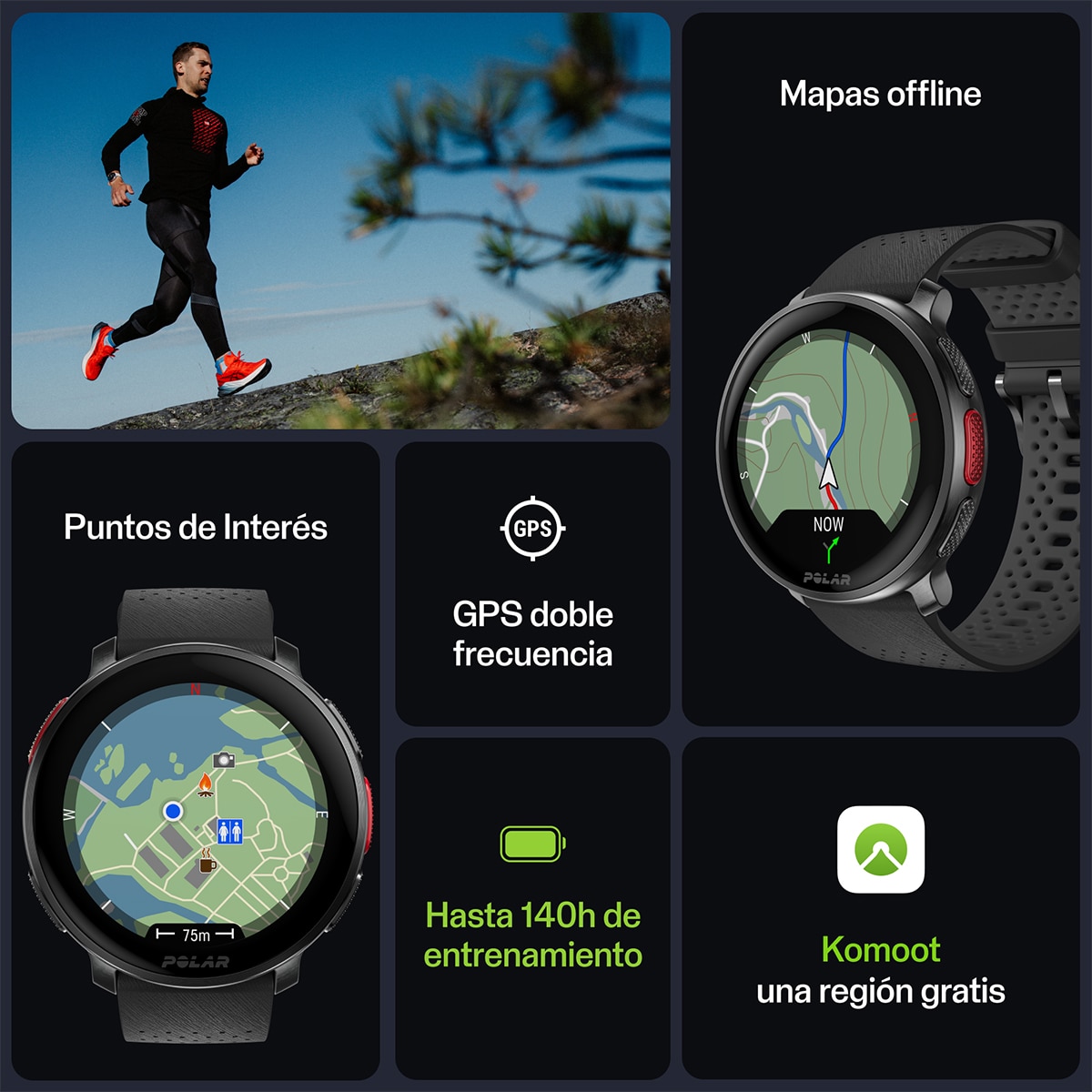 Relógio Smartwatch Vantage V3 H10 Preto / Cinzento-5