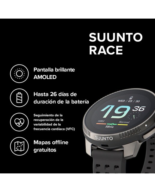 Relógio GPS Race Titanium Preto-14